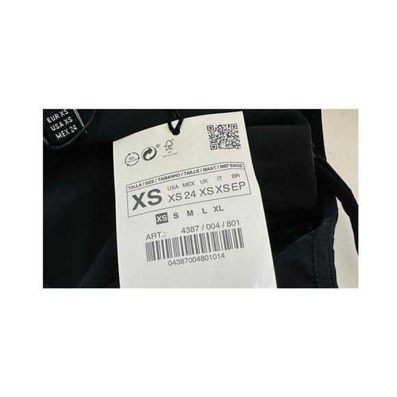 NWT Zara TRF Collection Black Lace Trim Flowy Cami Top XS - Picture 7 of 10